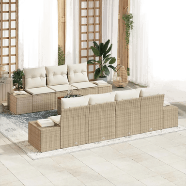 Vidaxl Hagesofa Set 8 pcs Beige