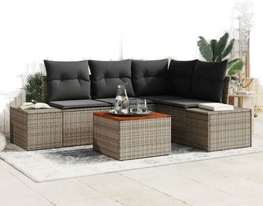 Vidaxl Hagesofa Set 5 pcs Grå