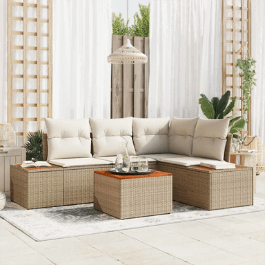 Vidaxl Hagesofa Set 5 pcs Beige