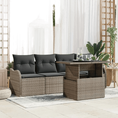 Vidaxl Hagesofa Set 5 pcs Grå