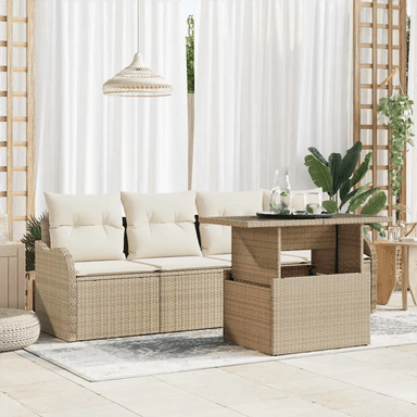 Vidaxl Hagesofa Set 5 pcs Beige
