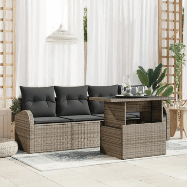 Vidaxl Hagesofa Set 5 pcs Grå