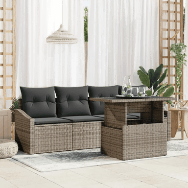 Vidaxl Hagesofa Set 5 pcs Grå