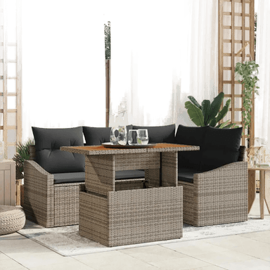 Vidaxl Hage Spisegruppe Grå og Brun