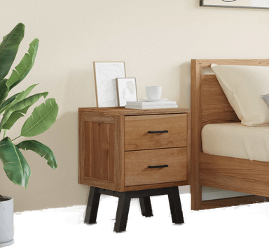 Vidaxl Nattbord Naturlig 40 x 35 x 55 cm