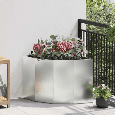 Vidaxl Hjørne Plante sølv 60 x 60 x 50 cm
