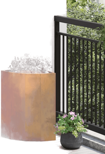 vidaXL Hjørne Plante Rusten 30 x 30 x 50 cm