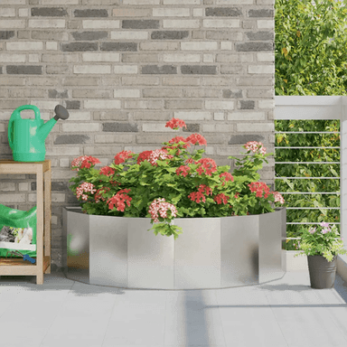 vidaXL Plantekasse sølv 120 x 60 x 35 cm