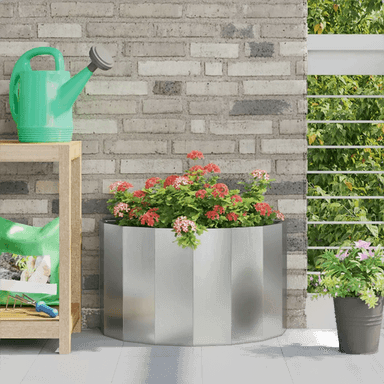 vidaXL Plantekasse sølv 60 x 30 cm