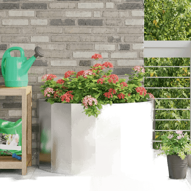 vidaXL Plantekasse Rustfritt Stål 90 x 45 x 50 cm