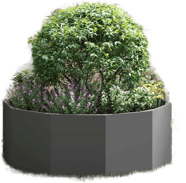 vidaXL Plantekasse Svart 90 x 90 x 35 cm