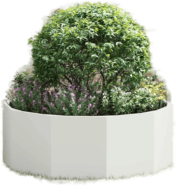 Vidaxl Plantekasse Hvit 90 x 90 cm