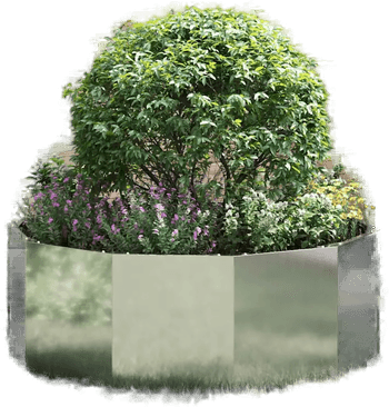 vidaXL Plantekasse sølv 90 x 90 x 35 cm