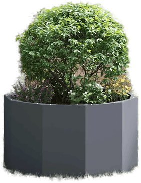 vidaXL Plantekasse Antrasitt 60 x 60 x 35 cm