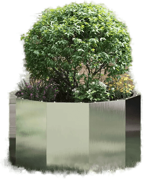 Vidaxl Plantekasse Rustfritt Stål 60 x 60 x 35 cm