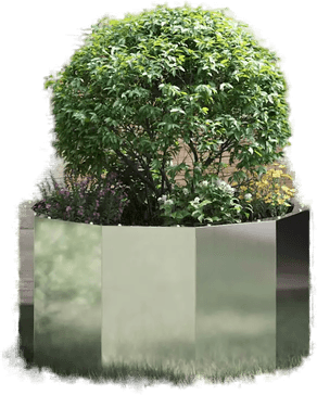 vidaXL Plantekasse sølv 60 x 60 x 35 cm