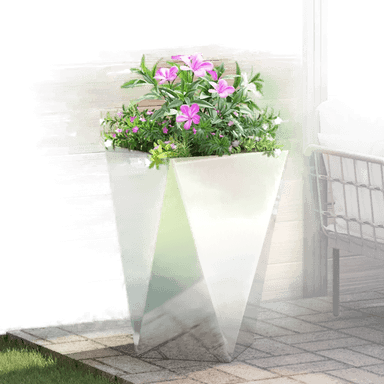 Vidaxl Plantekasse sølv 50 x 50 x 75 cm