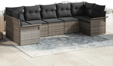 Vidaxl Hagesofa Set 7 pcs Grå