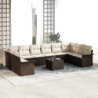 Vidaxl Hagesofa Set 11 pcs Grå