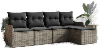 Vidaxl Hagesofa Set 5 pcs Grå