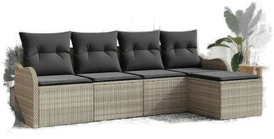 Vidaxl Hagesofa Set 5 pcs Lysegrå