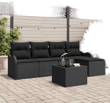 Vidaxl Hagesofa Set 6 pcs Beige