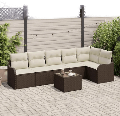 Vidaxl Hagesofa Set 7 pcs Grå