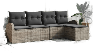 Vidaxl Sofa sett 5 pcs Grå