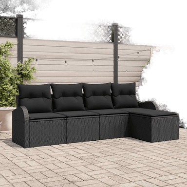 Vidaxl Sofa sett 5 pcs Svart