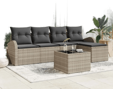 Vidaxl Sofa sett 6 pcs Lysegrå