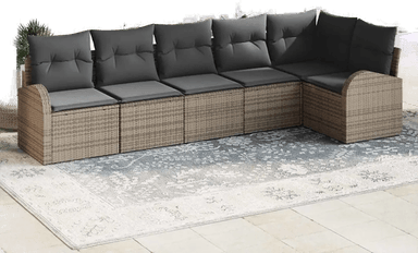 Vidaxl Hagesofa Set 6 pcs Grå