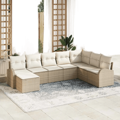 Vidaxl Sofa sett 8 pcs Beige og Hvit
