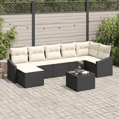 Vidaxl Hagesofa Set 8 pcs Brun og Krem