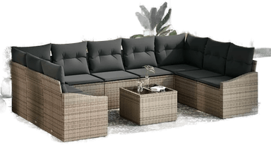 Vidaxl Hagesofa Set Lysegrå