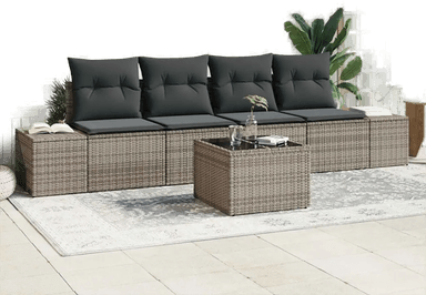 Vidaxl Hagesofa Set 5 pcs Grå