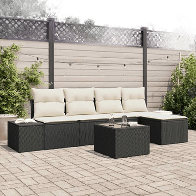 Vidaxl Hagesofa Set 5 pcs Brun og Krem