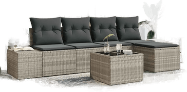 Vidaxl Hagesofa Set 5 pcs Lysegrå