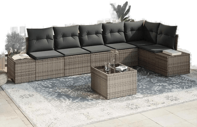 Vidaxl Hagesofa Set Lysegrå