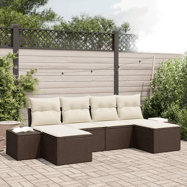 Vidaxl Hagesofa Set 4 pcs Brun og Krem