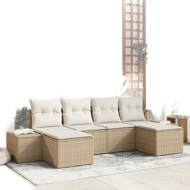 Vidaxl Hagesofa Set 4 pcs Beige
