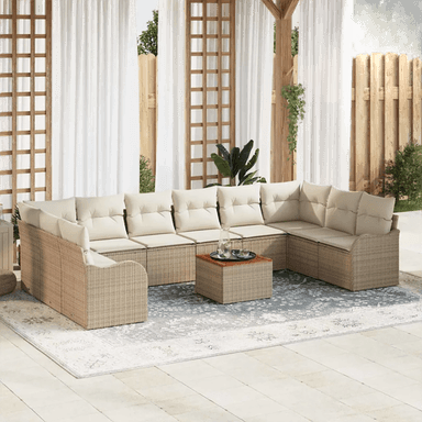 Vidaxl Hagesofa Set 11 pcs Beige