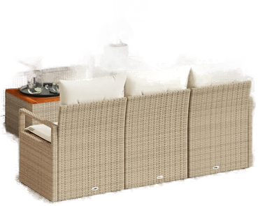 Vidaxl Hagesofa Set 6 pcs Beige