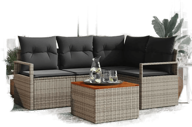 Vidaxl Hagesofa Set 5 pcs Grå