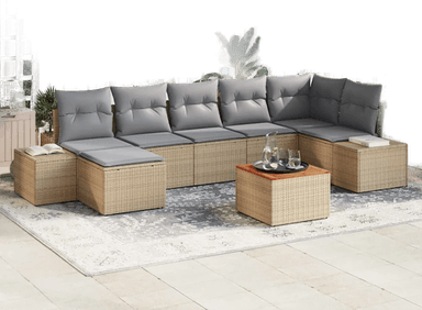 Vidaxl Hagesofa Set 8 pcs