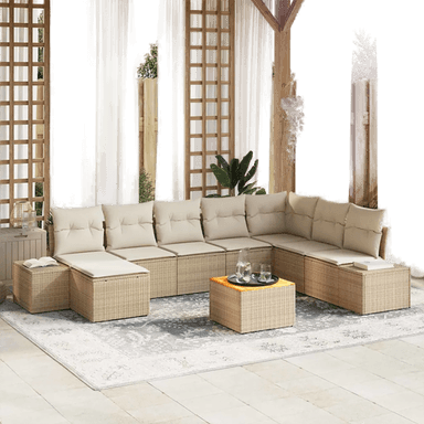 Vidaxl Hagesofa Set 9 deler