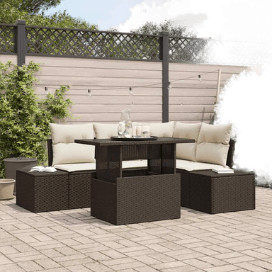 Vidaxl Hagesofa Set 5 pcs Brun