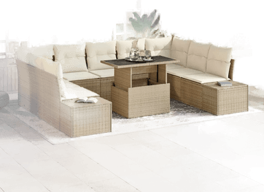 Vidaxl Hagesofa Set 10 pcs Beige