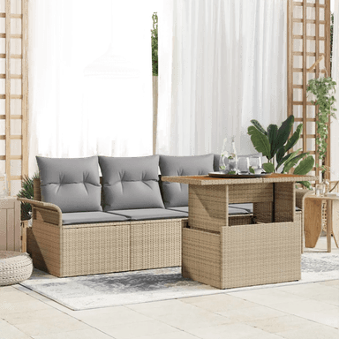 Vidaxl Hagesofa Set 5 pcs Beige