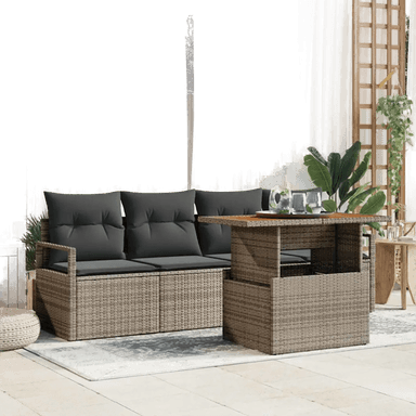 Vidaxl Hagesofa Set 5 pcs Grå