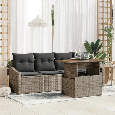 Vidaxl Hagesofa Set 5 pcs Grå